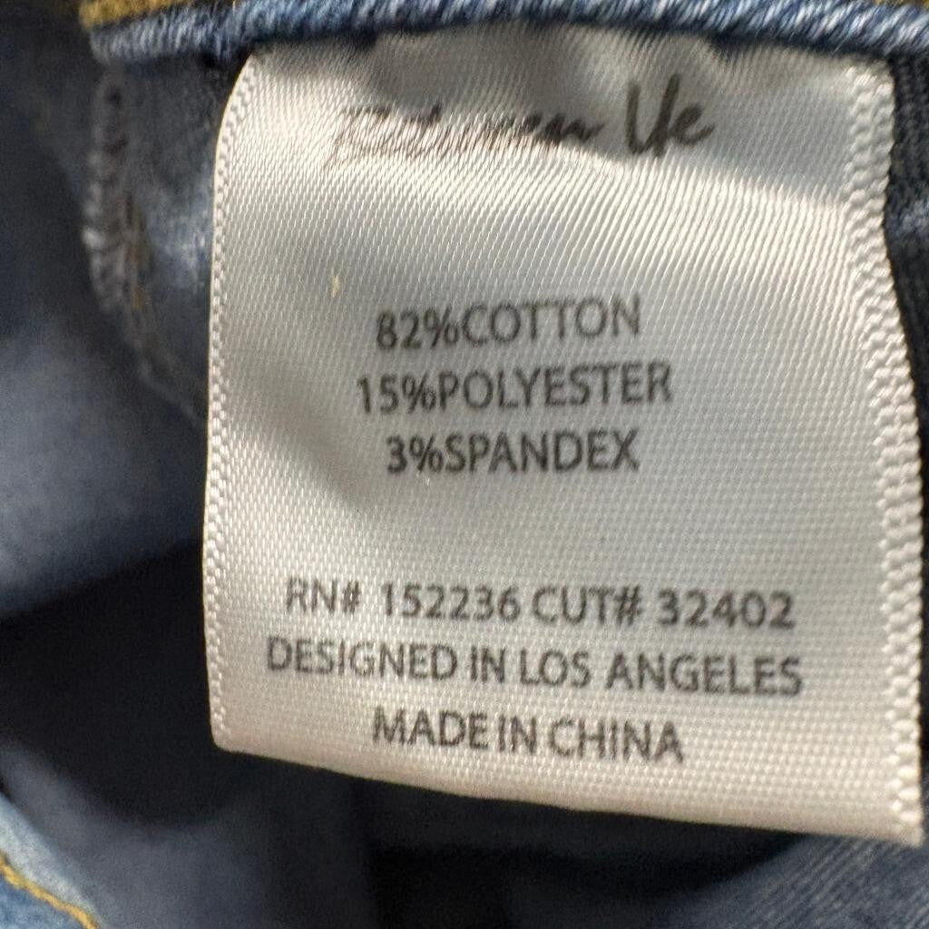 Between Us Women Cargo Jeans Size 9 Blue Denim High Rise Straight Leg Pants