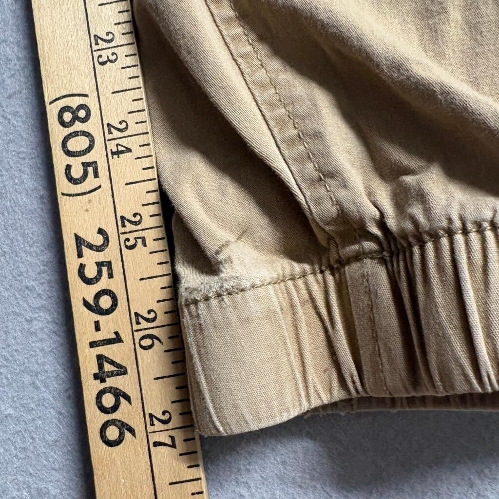 Gap Jogger Pants Mens Medium Khaki Tan Cotton Stretch Drawstring Elastic Waist