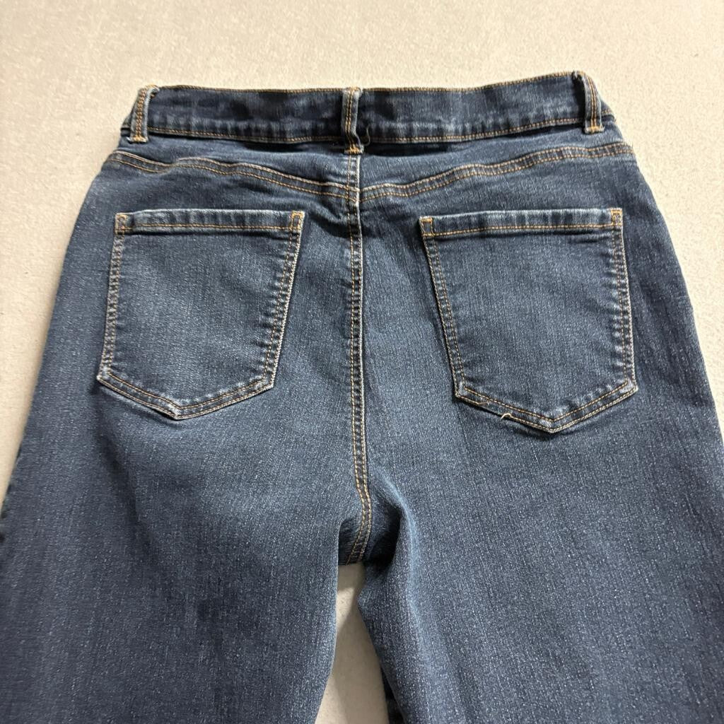 Gloria Vanderbilt Amanda Jeans Womens 14 Blue Denim High Rise Straight Leg