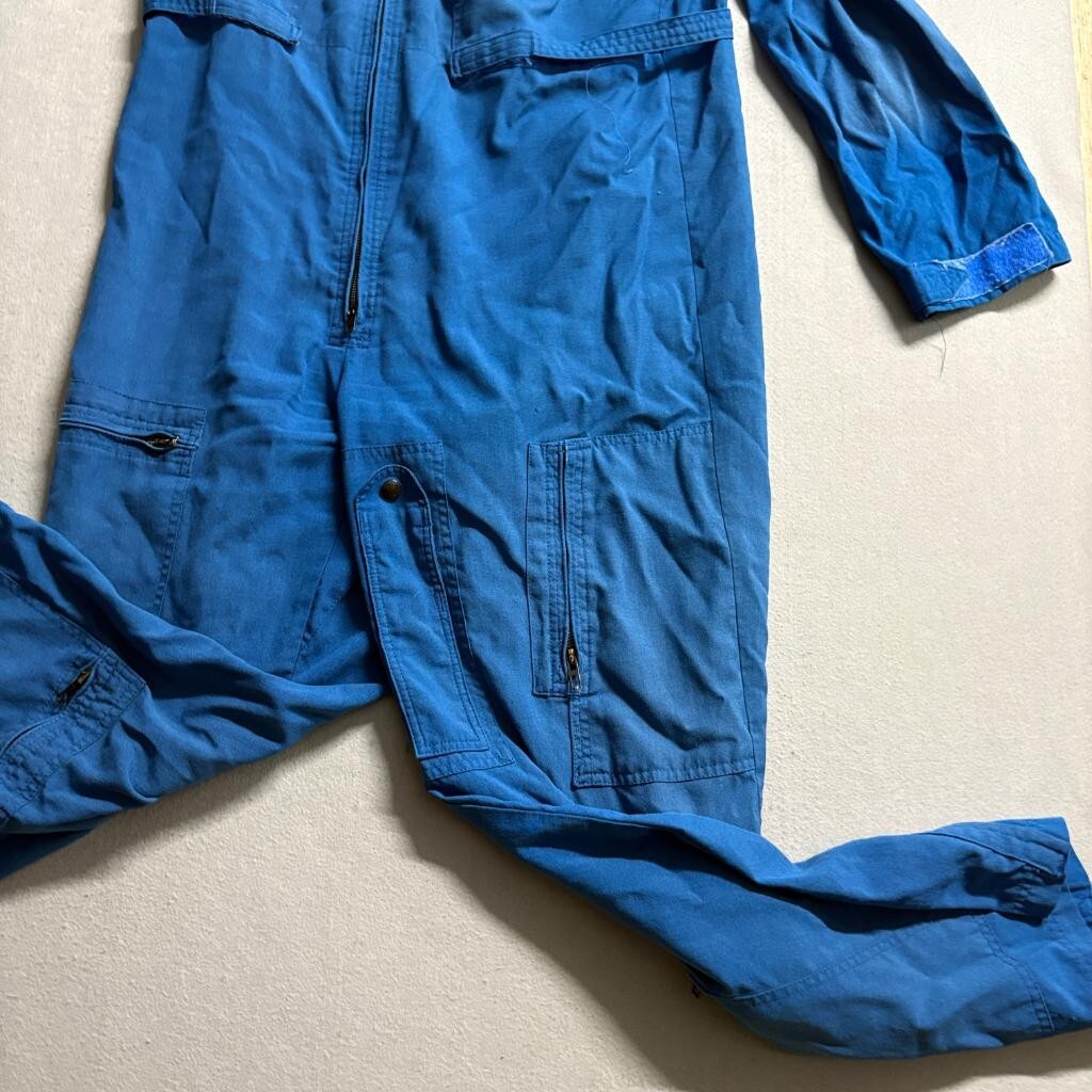 Gibson Barnes Flight Suit Blue Nomex IIIA Flame Resistant Coveralls Size 46