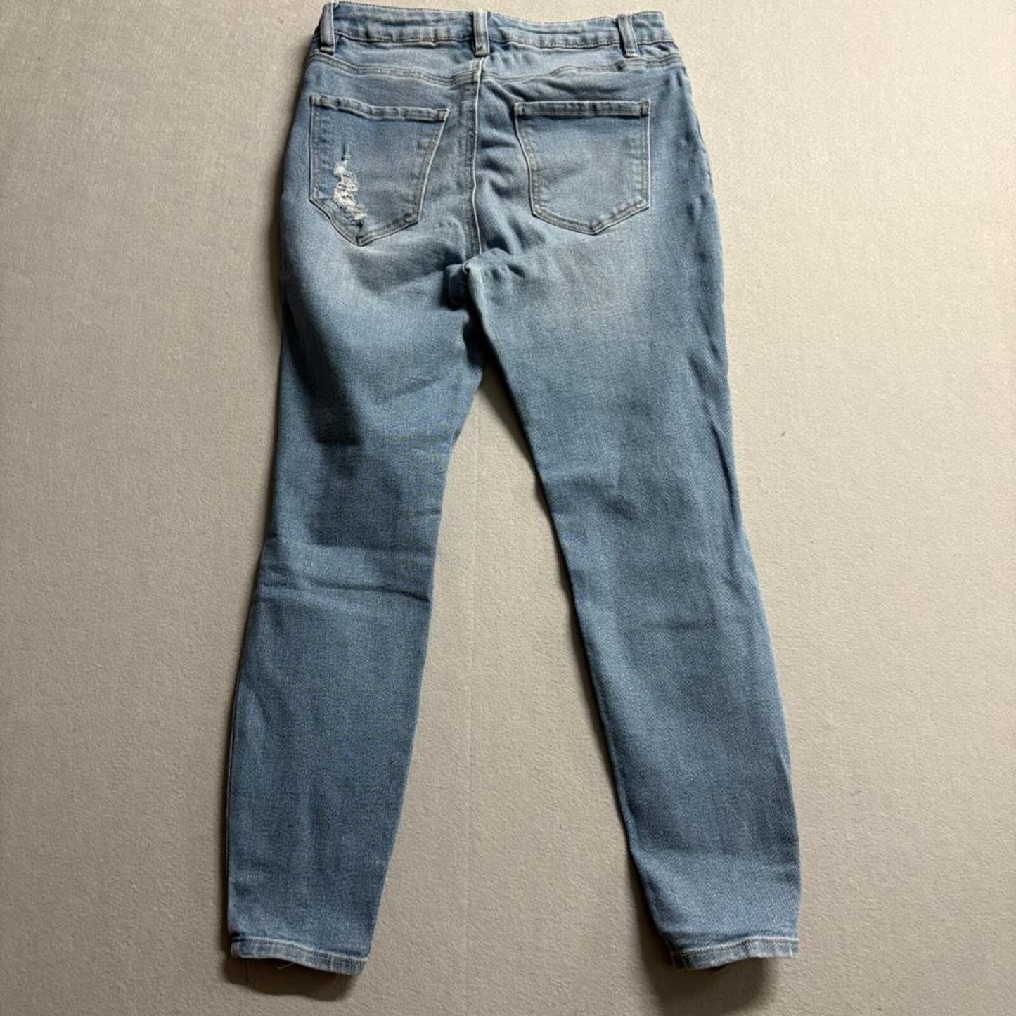 Blue Spice High Waist Ankle Jeans Womens Size 9 Distressed Ripped Blue Denim