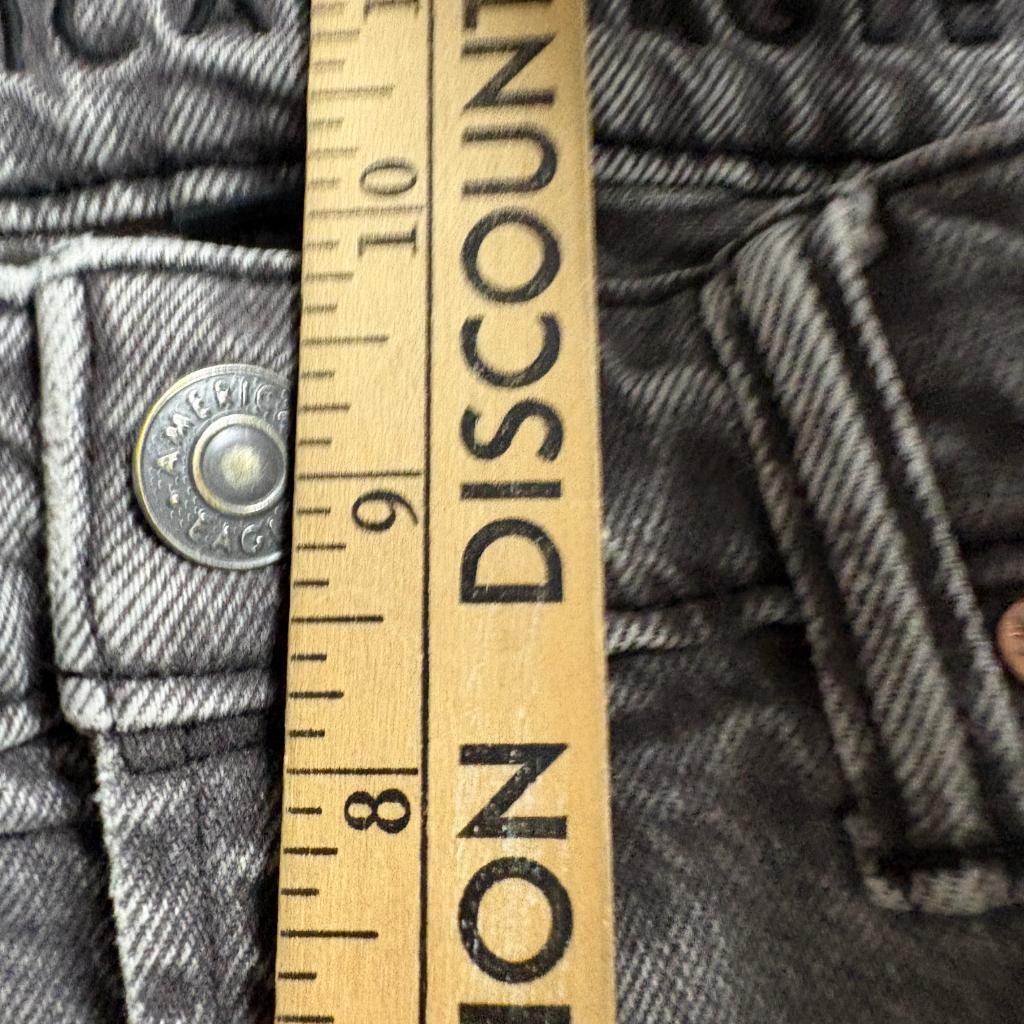 American Eagle Real Good Jeans Womens 30x30 Gray High Rise Straight Leg Denim