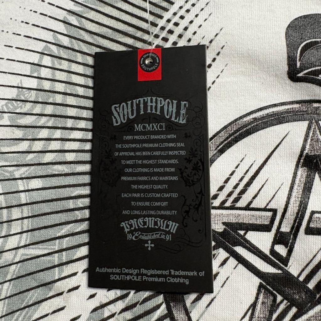 Southpole Graphic T-Shirt Mens XL White Cotton Streetwear Y2K Tee New With Tags