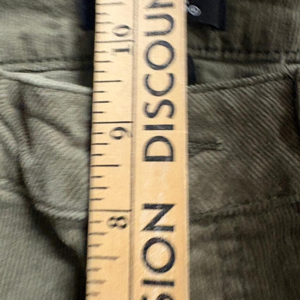 d.jeans Womens Corduroy Pants Size 6 Olive Green Cotton Blend Stretch Straight
