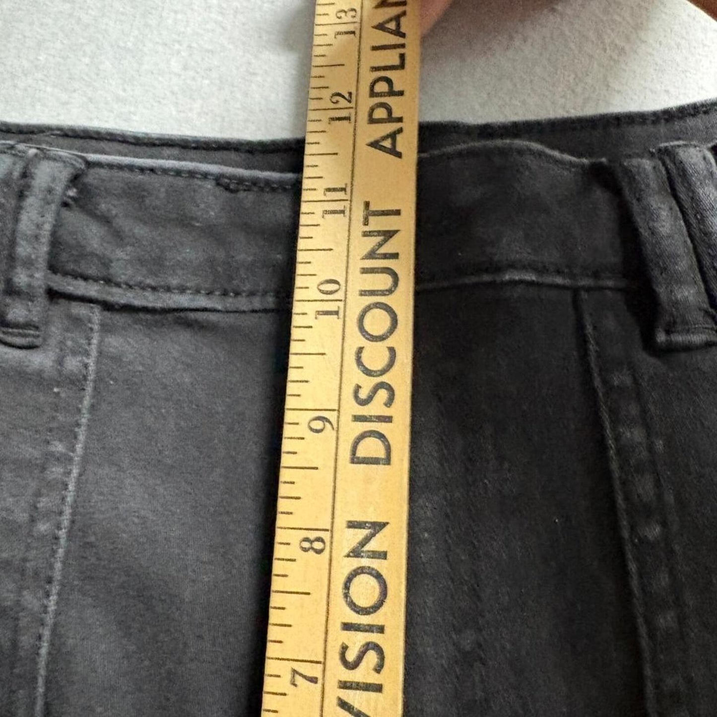 Purple Blues Denim Womens Black Cargo Pants Size S Skinny High Rise Stretch