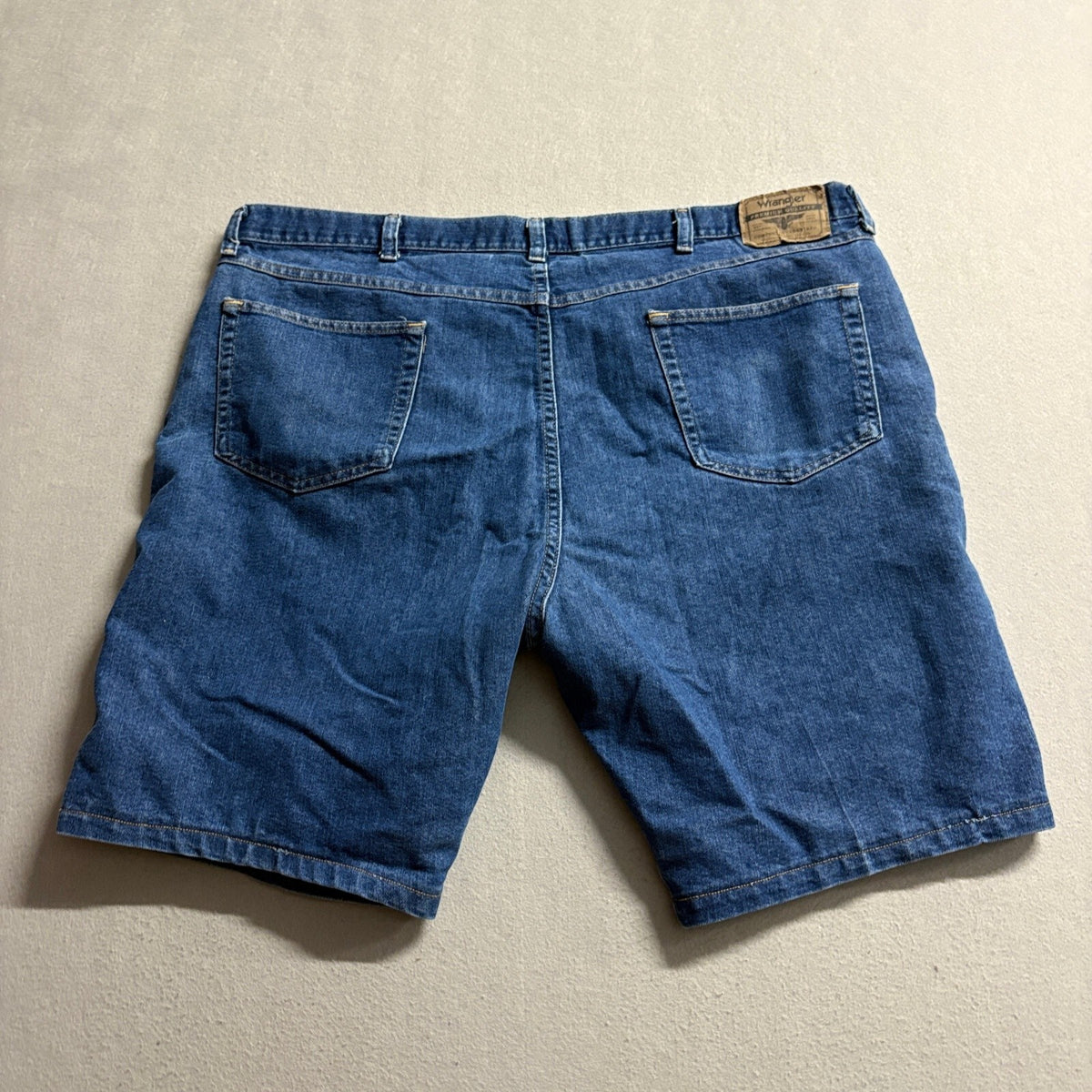 Wrangler Premium Quality Denim Shorts Mens 44 Regular Fit Blue Cotton Blend