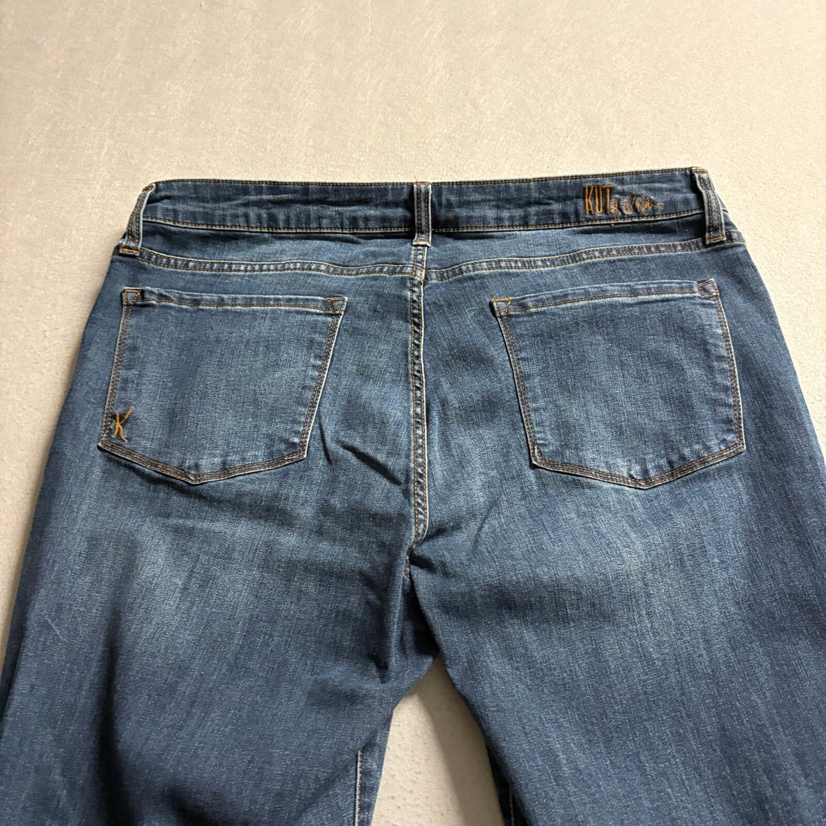 Kut From The Kloth Straight Leg Jeans Womens Size 14 Blue Denim Stretch Pants