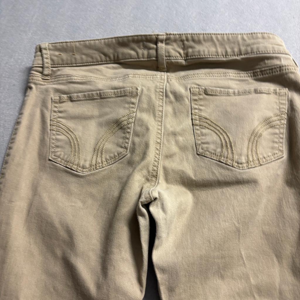 Hollister Khaki Pants Womens 9 W29 Beige Cotton Blend Low Rise Bootcut Stretch