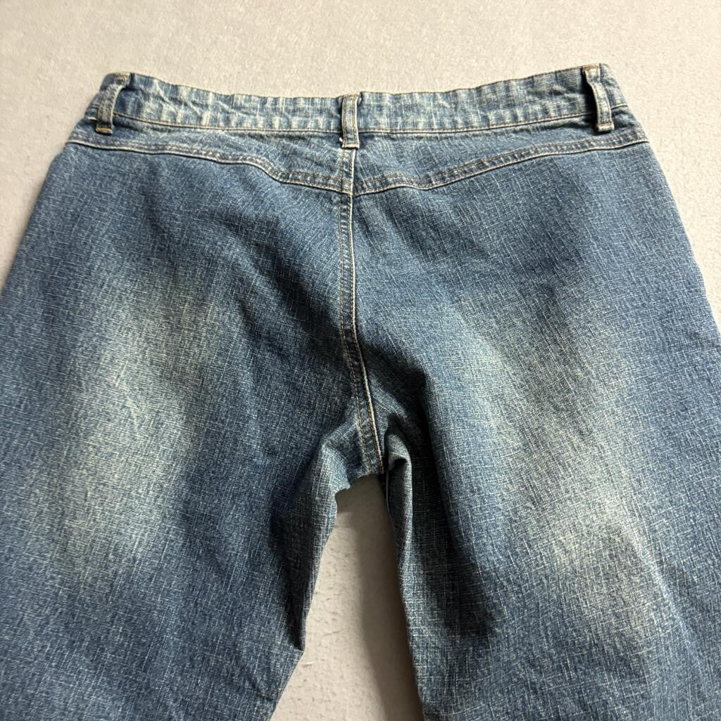 Access Basic Blue Jeans Womens Size 7 Blue Denim Straight Leg Mid Rise AC-3998