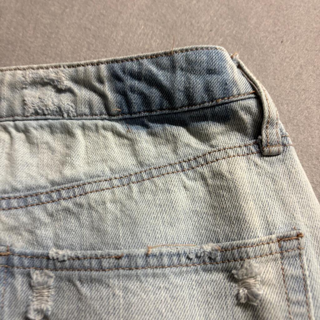 And Now This Womens Jeans Size 30 Light Wash Raw Hem Wide Leg Denim High Rise