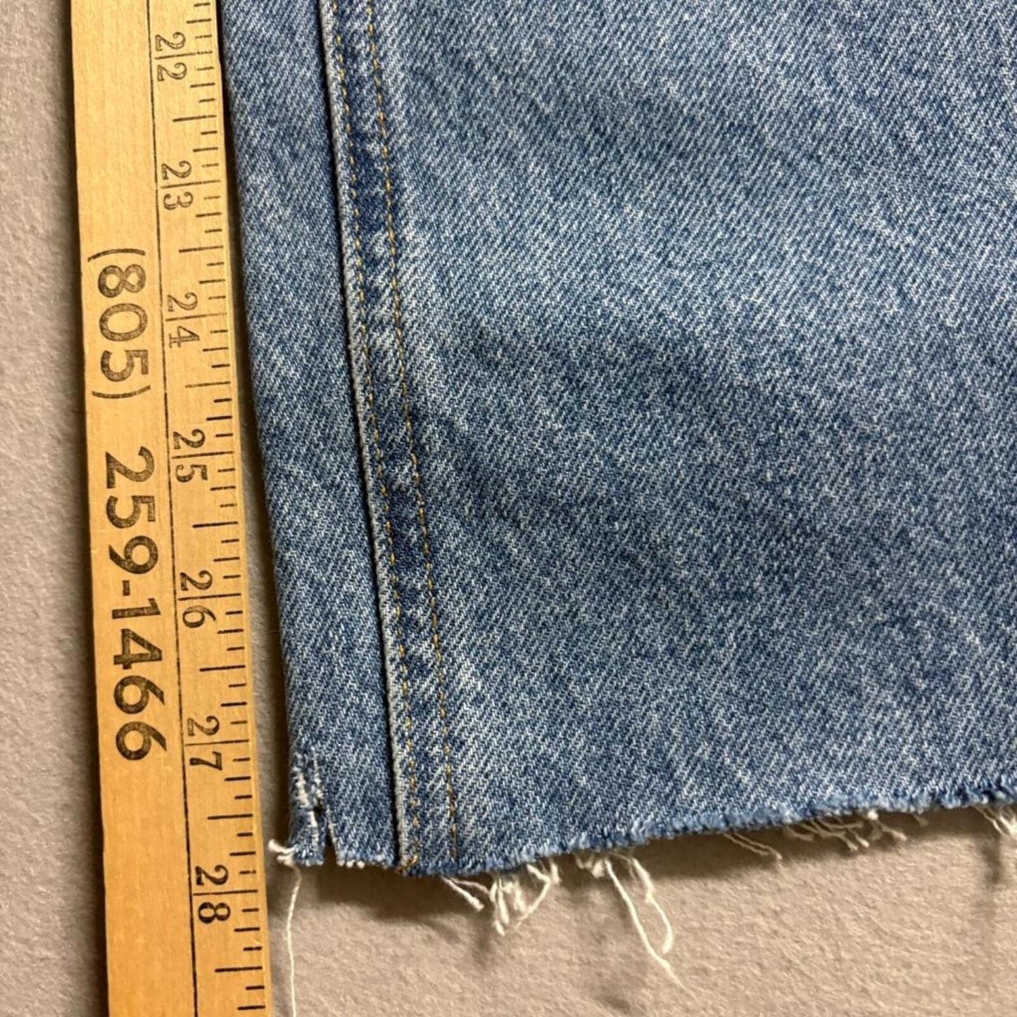 Carhartt B17 STW Relaxed Fit Jeans Womens 29x30 Blue Denim Raw Hem Cut Off