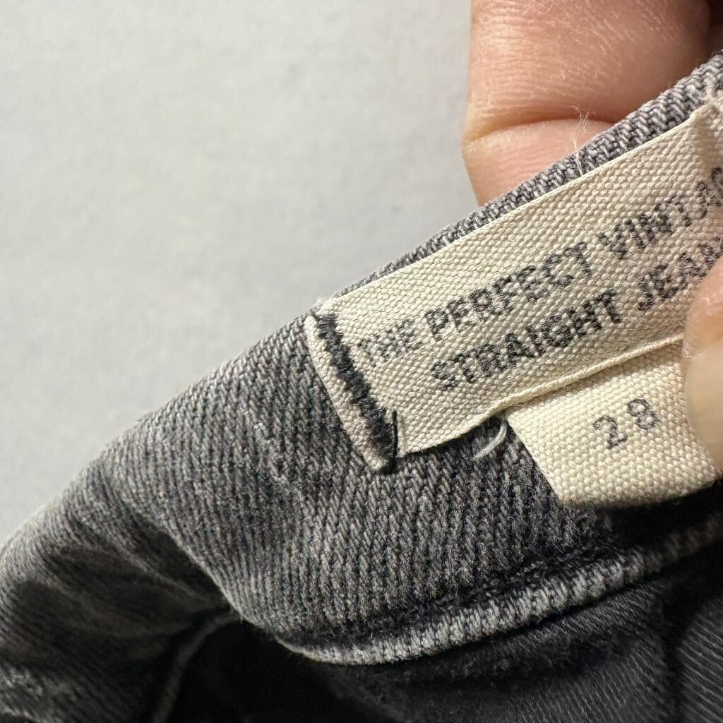 Madewell The Perfect Vintage Straight Jeans Womens 28 Gray Denim High Rise
