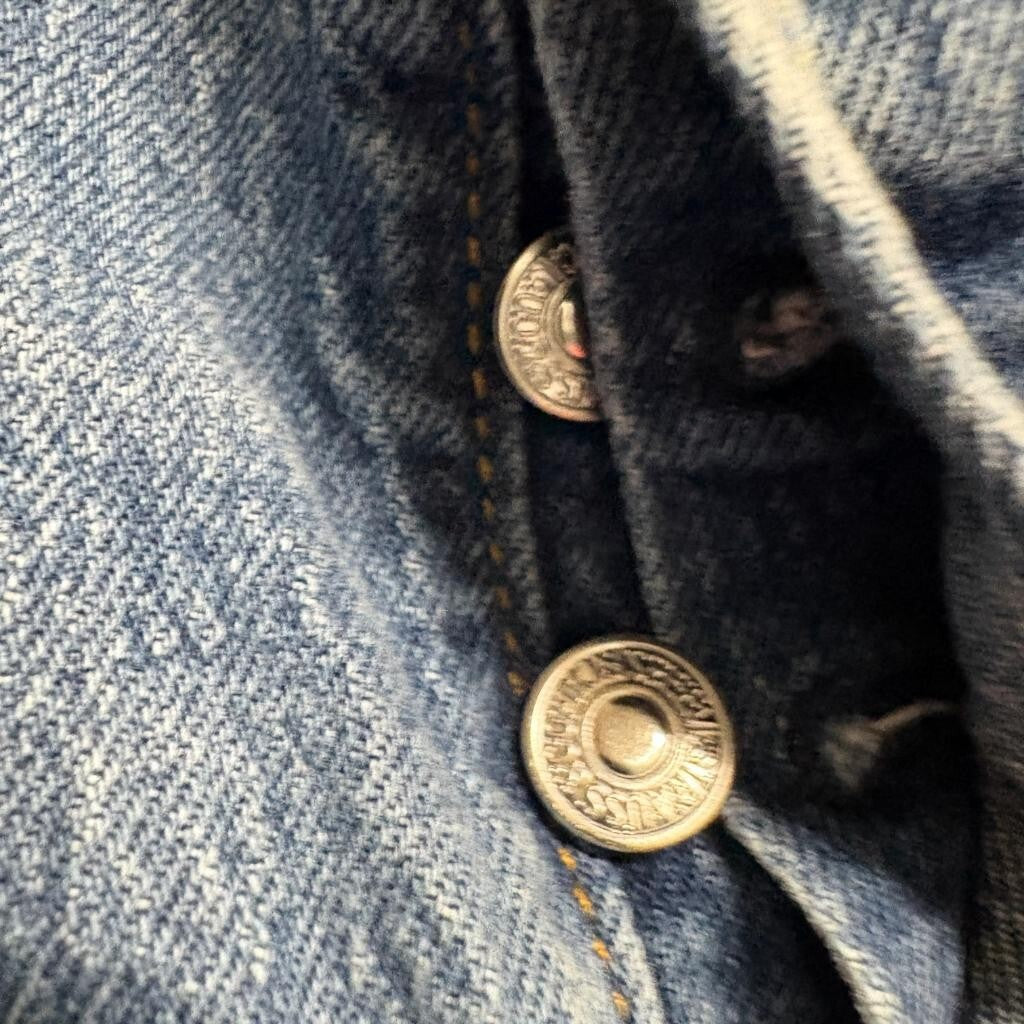 Levis 501 Original Fit Jeans Womens W26 L30 Blue Denim Button Fly Stretch