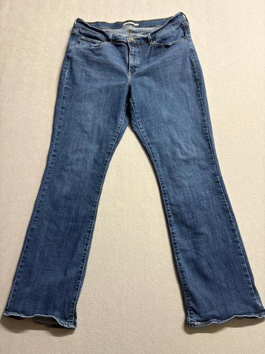 Levis Classic Bootcut Jeans Womens 14M Blue Denim Medium Wash Stretch W32 L32
