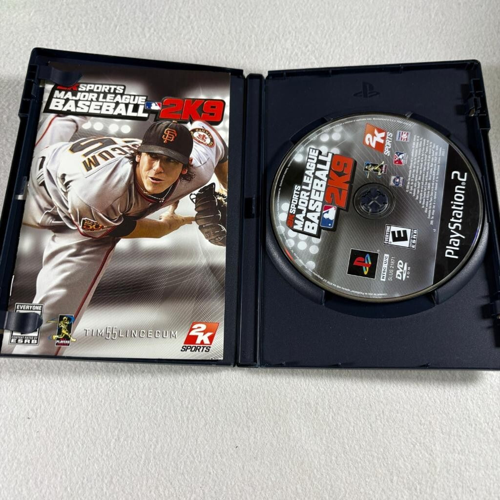 Major League Baseball 2K9 PS2 PlayStation 2 Complete CIB Tim Lincecum MLB 2K9