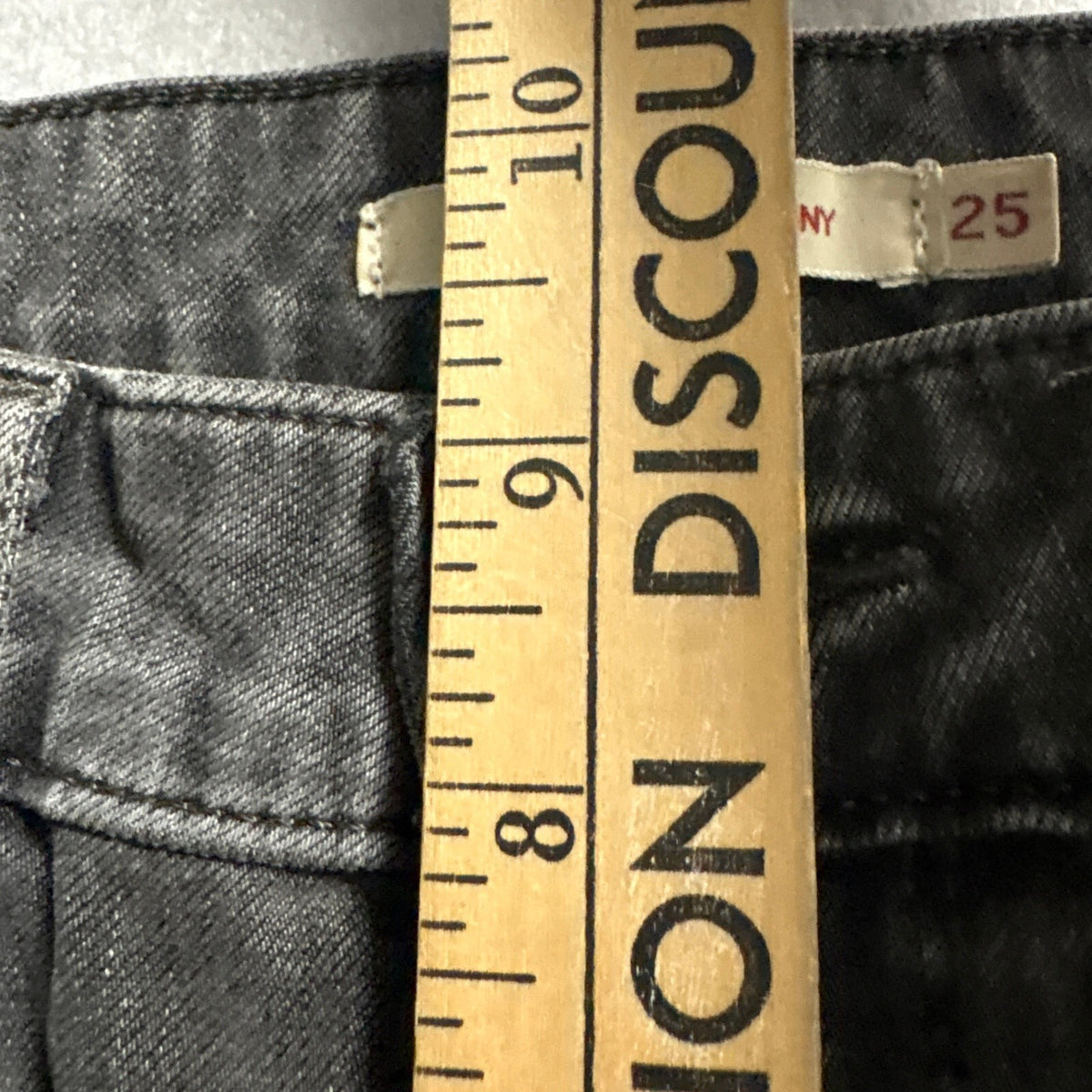 Levis Premium 721 High Rise Skinny Jeans Womens 25 W25 L30 Black Charcoal Denim