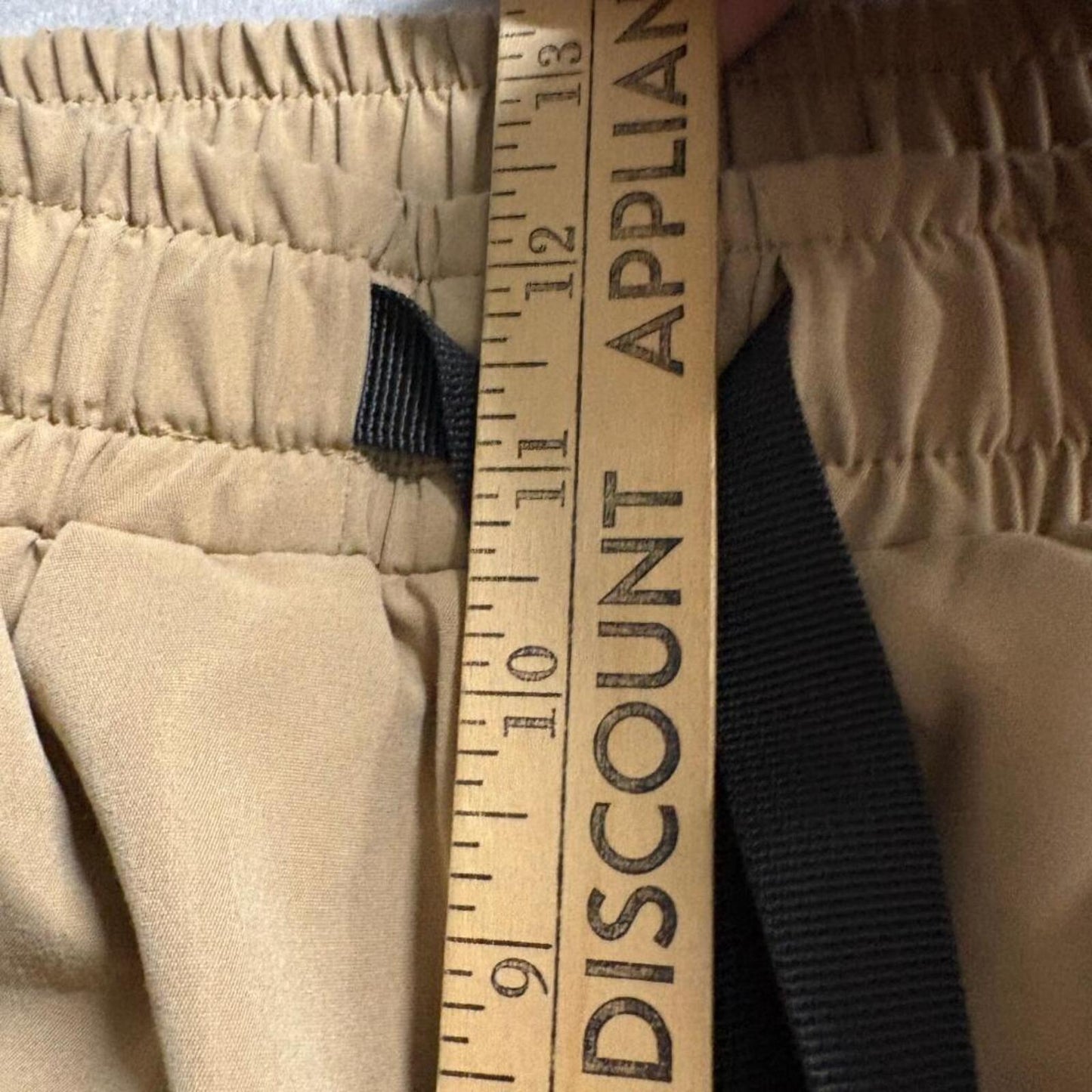Pursuit and Rebellious Mens Cargo Jogger Pants Large Tan Khaki Elastic Waist