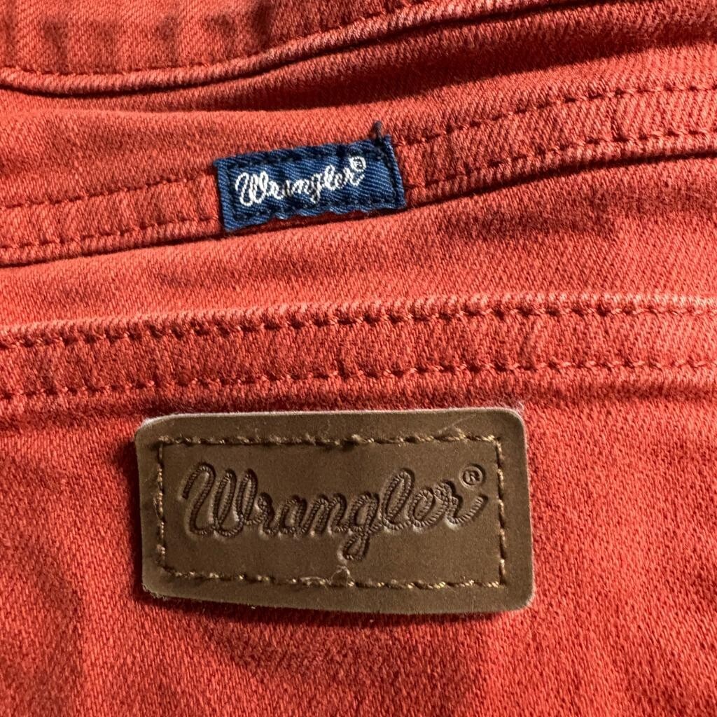 Wrangler Bootcut Jeans Girls Size 16 Regular Rust Orange Red Stretch Denim