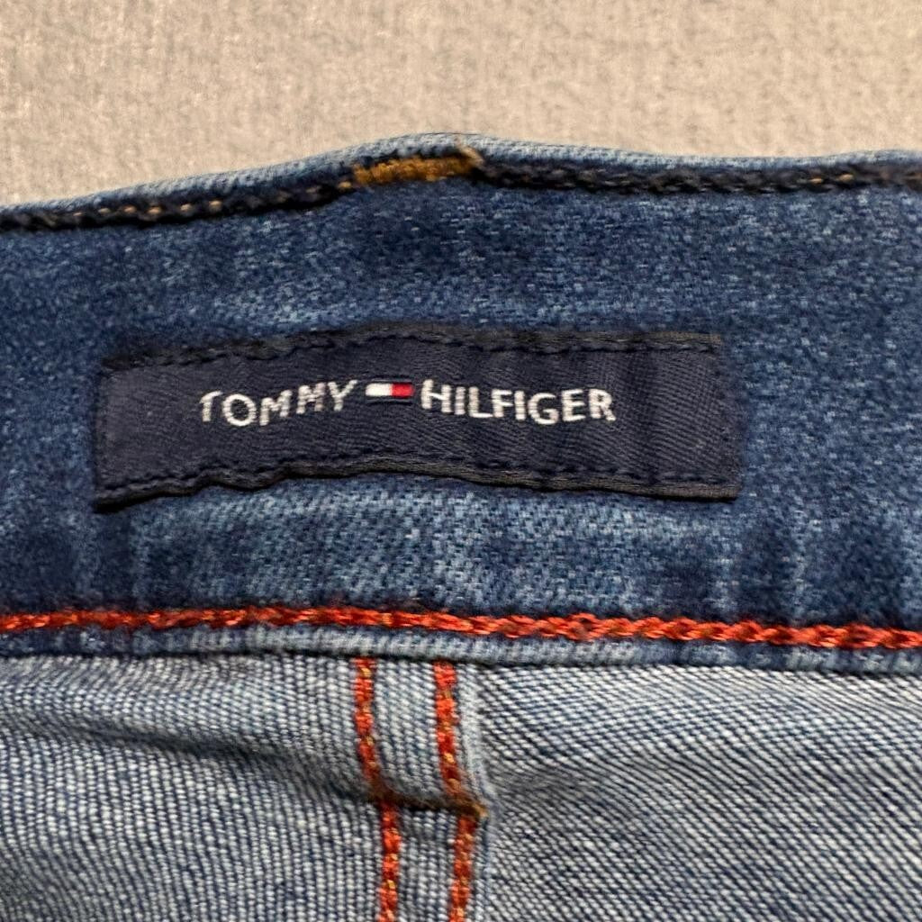 Tommy Hilfiger Jeans Mens 38x32 Blue Denim Straight Leg Stretch Pants