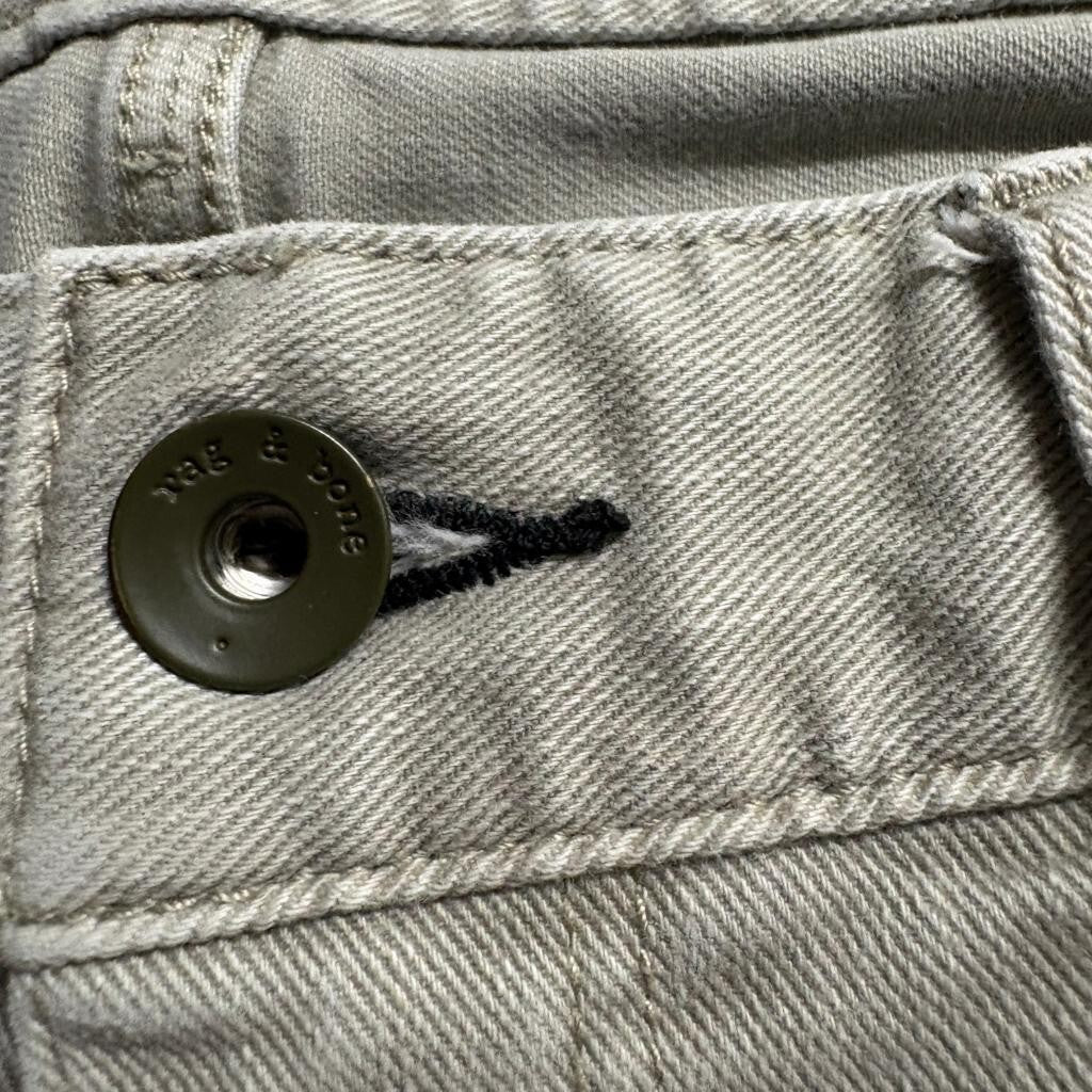 Rag & Bone Walker Slim Straight Jeans Mens 32 Beige Khaki Stretch Denim Pants
