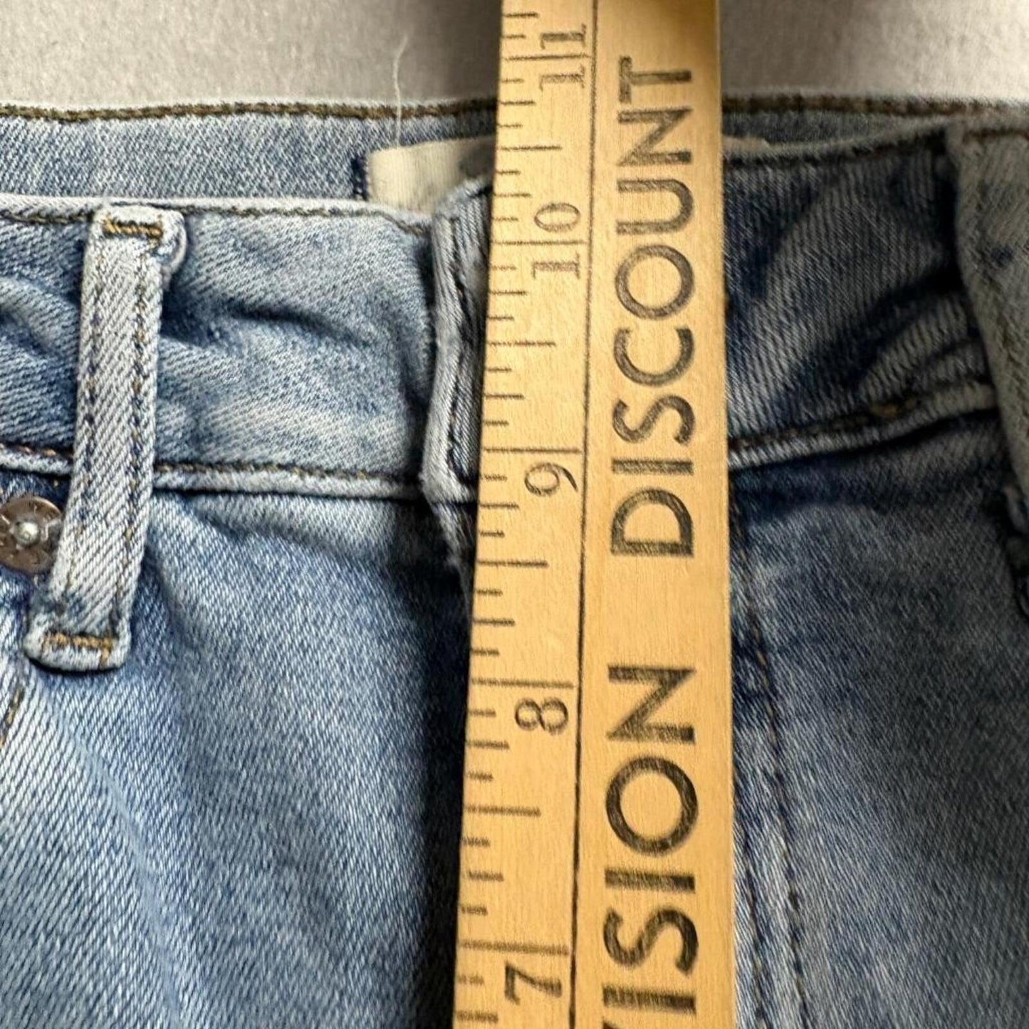 We The Free Free People Jeans Womens 30 Blue Denim Raw Hem High Rise Crop Skinny