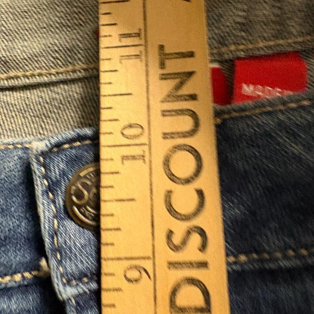 Smith's Workwear Dungarees Jeans Womens 10 Blue Denim Bootcut Stretch 32x28
