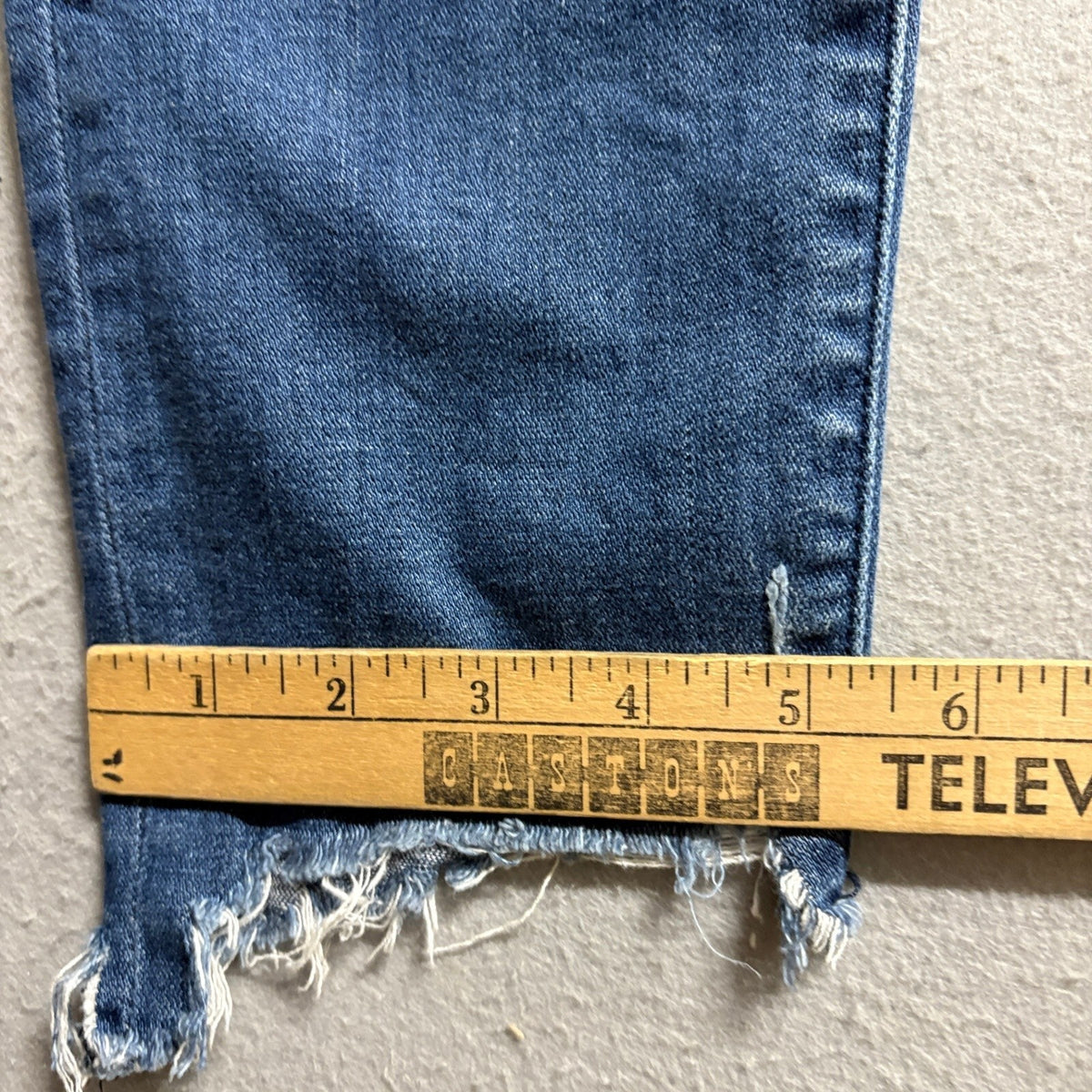 American Eagle Jegging Crop Jeans Womens Size 8 Regular Blue Super Stretch Raw