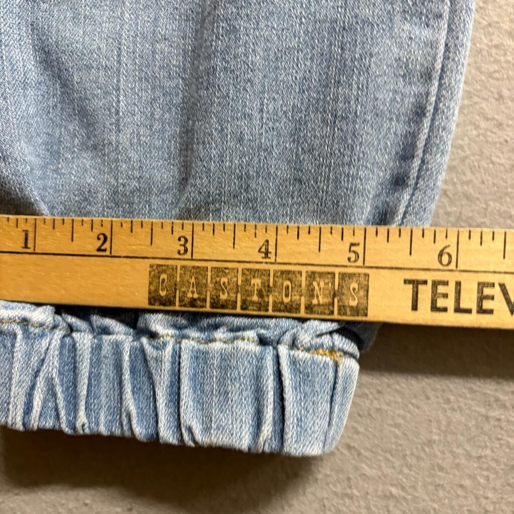 Tinsel Town Denim Joggers Womens Small Blue Stretch Cargo Utility Jeans Pants