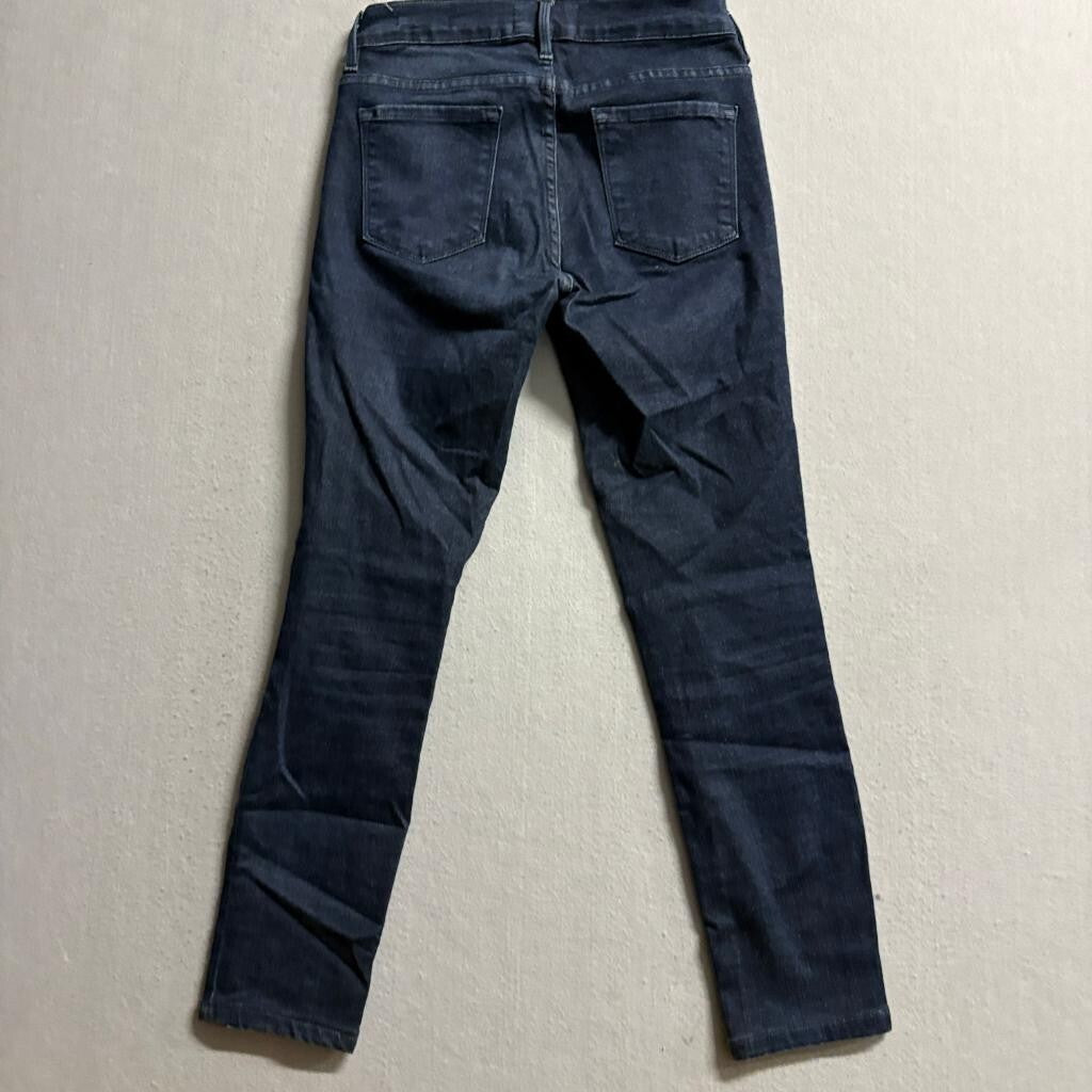 Frame Denim Le Skinny de Jeanne Jeans Womens 25 Blue Olympic Dark Wash Stretch
