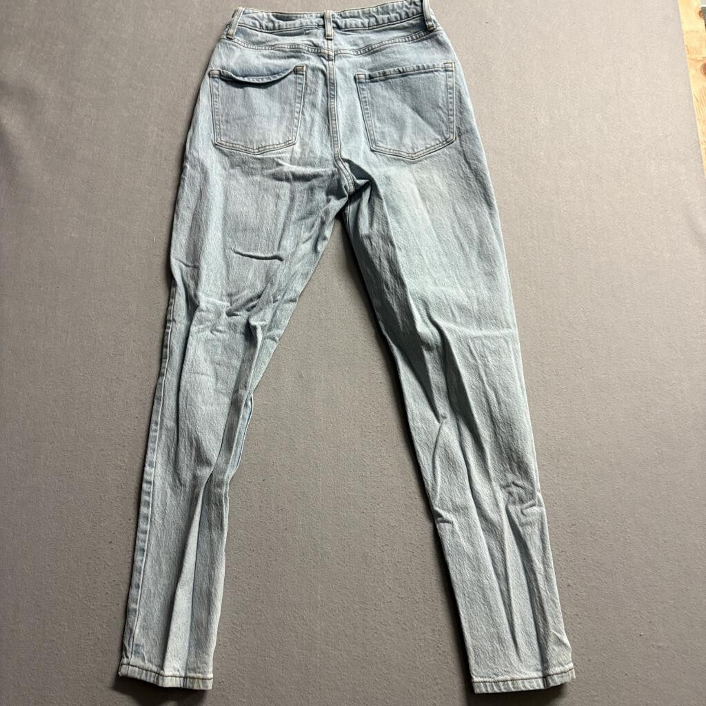 Disney Encanto Mirabel Girls Jeans Size 5 Light Wash Embroidered Floral Skinny