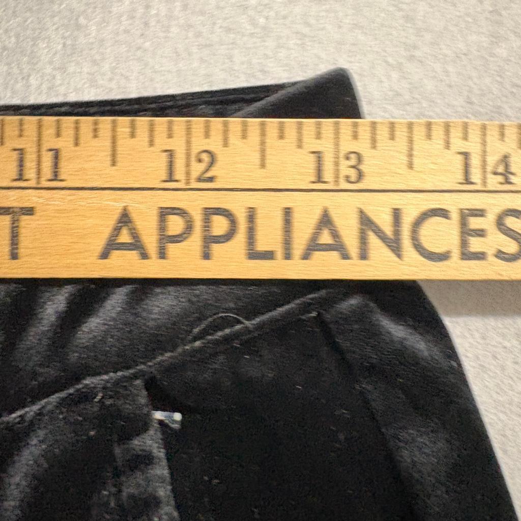 Good American Black Velvet Flare Pants Womens Size 2 GS0298 High Rise Stretch