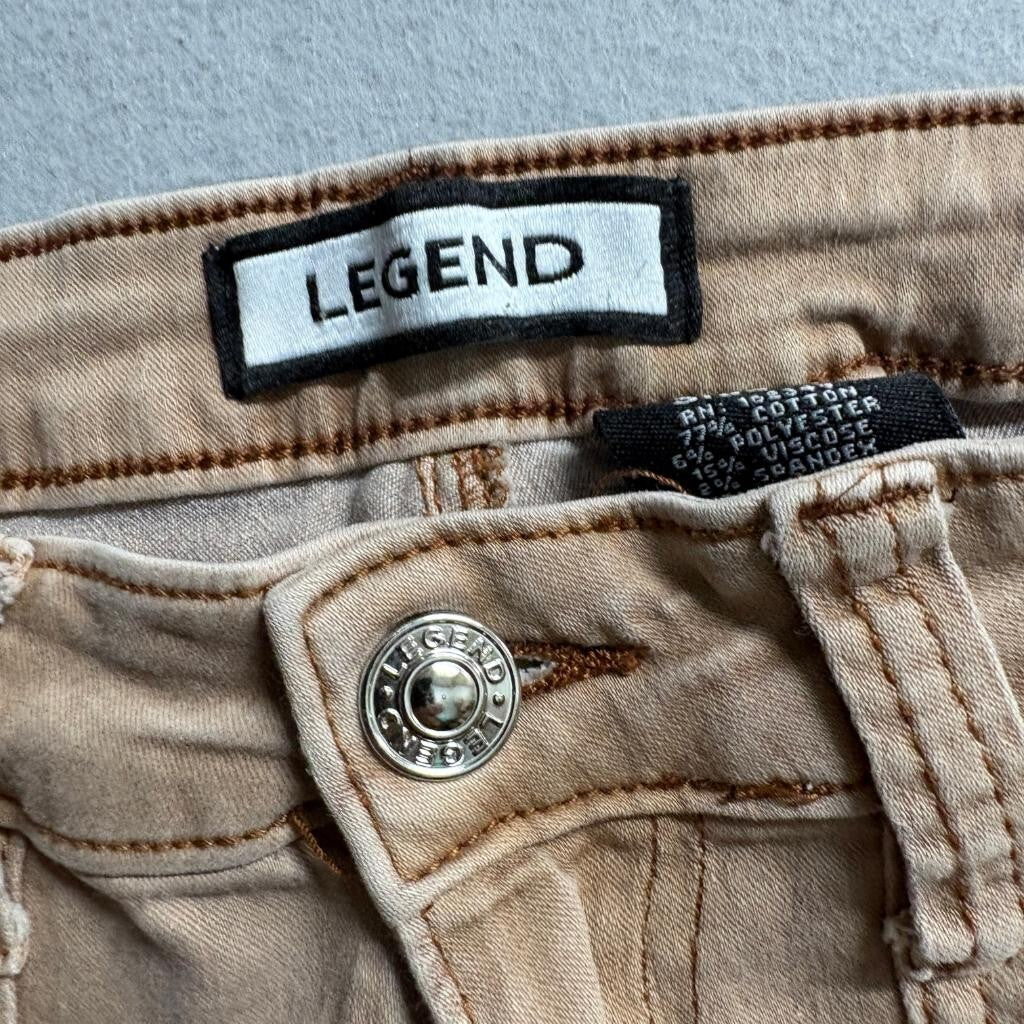Legend Womens Cargo Pants Size S Brown Stretch Utility Wide Leg High Rise