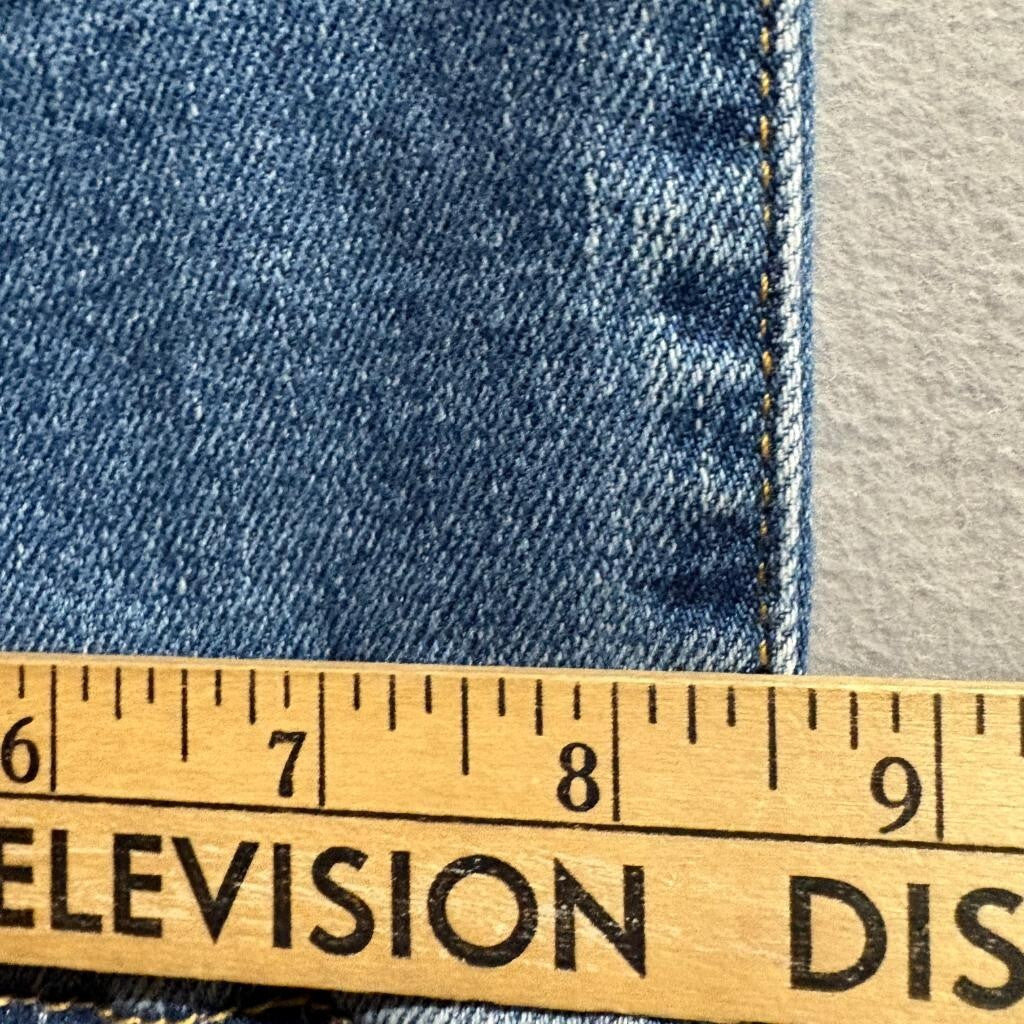 Levi's Ribcage Straight Ankle Jeans Womens 29 Blue Denim High Rise Stretch