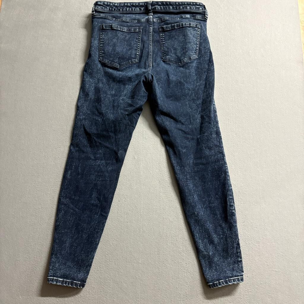 Liverpool Los Angeles Skinny Jeans Womens 14/32 Eco Logical Dark Acid Wash Blue
