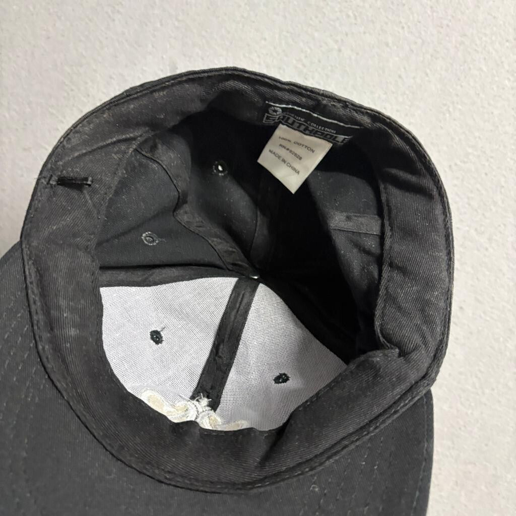 Southpole Vintage Black Cotton Baseball Cap Mens One Size Embroidered Logo Hat