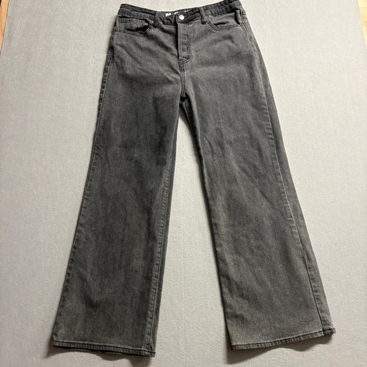 S.O.N.G. Street Jean Womens Size 15/32 Gray High Rise Wide Leg Denim Jeans