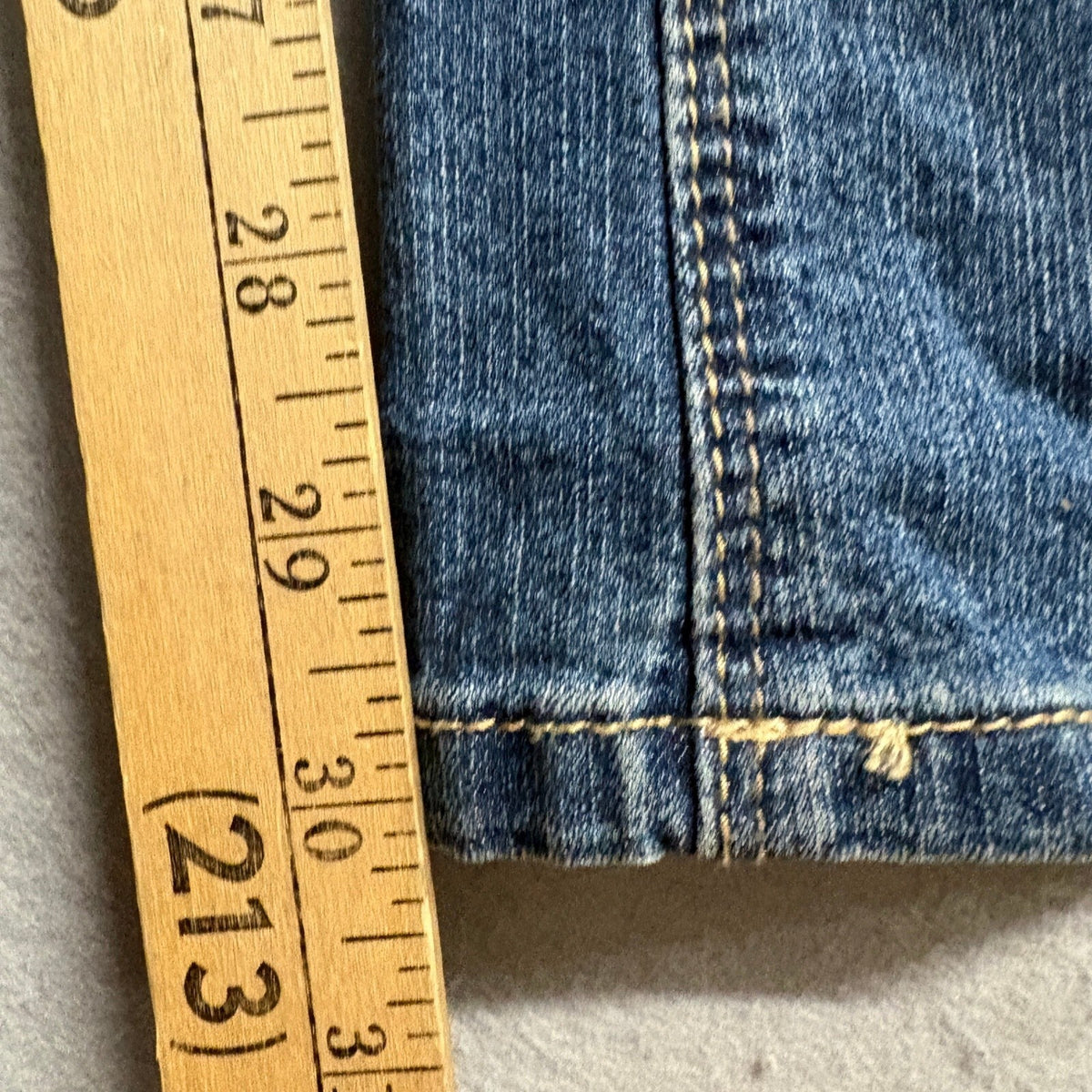 AG Denim Women 22W Flare Jeans Distressed Blue Stretch Medium Wash Bootcut