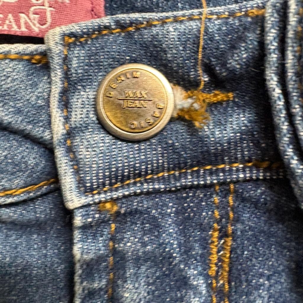 Wax Jean Butt I Love You Skinny Jeans Womens Size 7 Medium Wash Distressed Denim