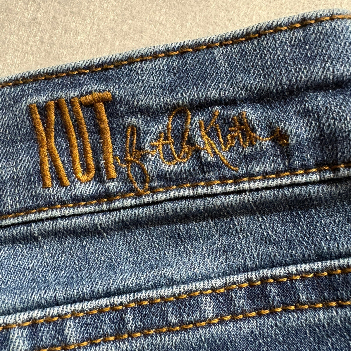 KUT from the Kloth Carrie Boyfriend Jeans Womens 14 Blue Stretch Medium Wash