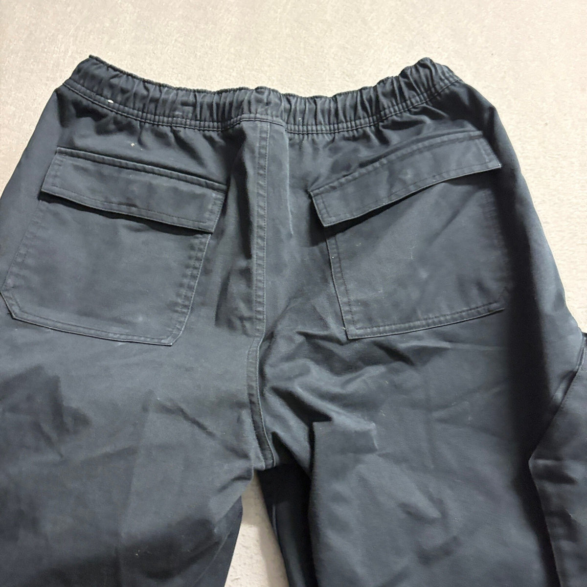 Jordan Brand Mens Cargo Pants Medium Black Cotton Blend Elastic Waist Drawstring