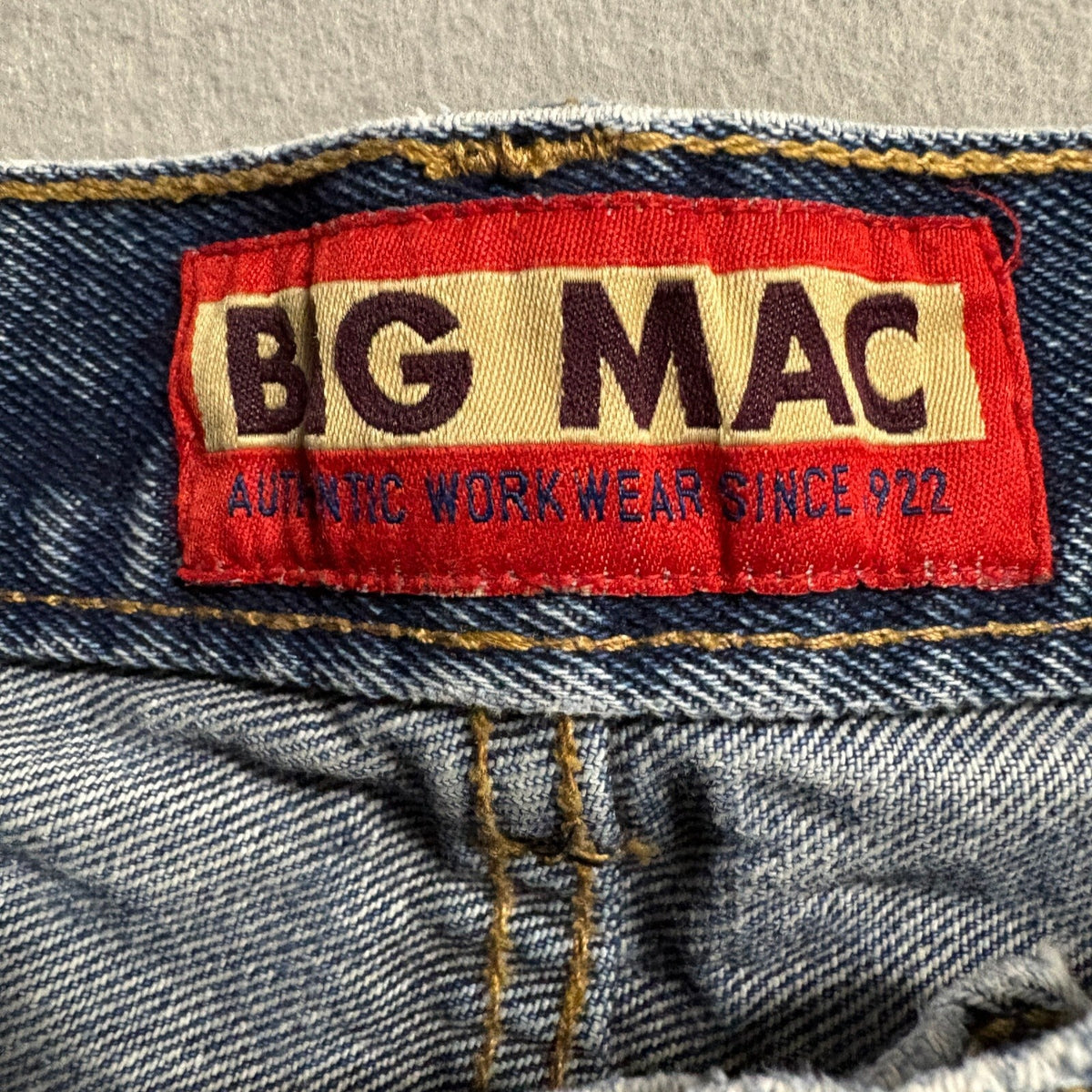 Big Mac Workwear Jeans Mens 38x30 Blue Denim Straight Leg Work Pants