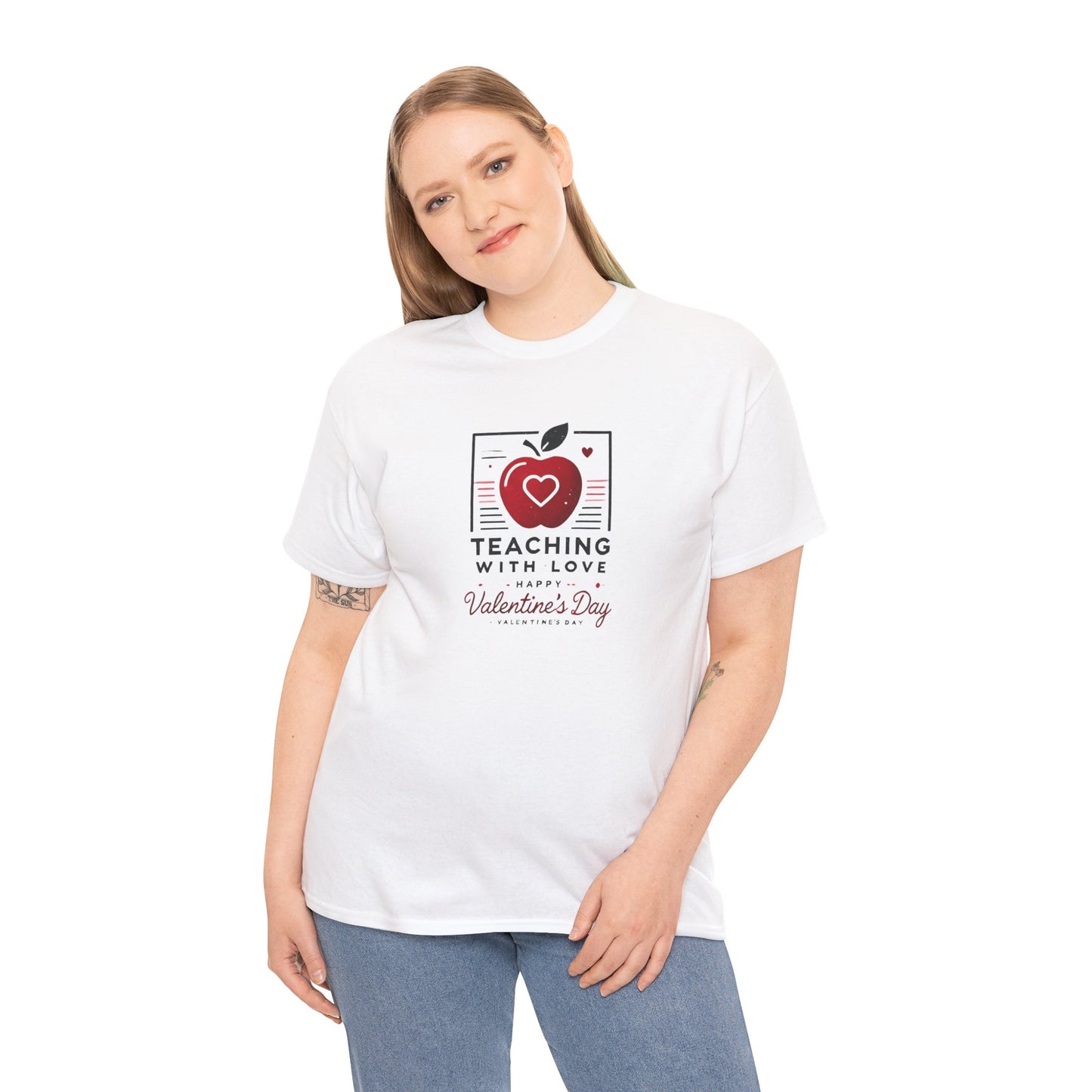 T-Shirt Teacher with Love Valentines Day Gift For Her