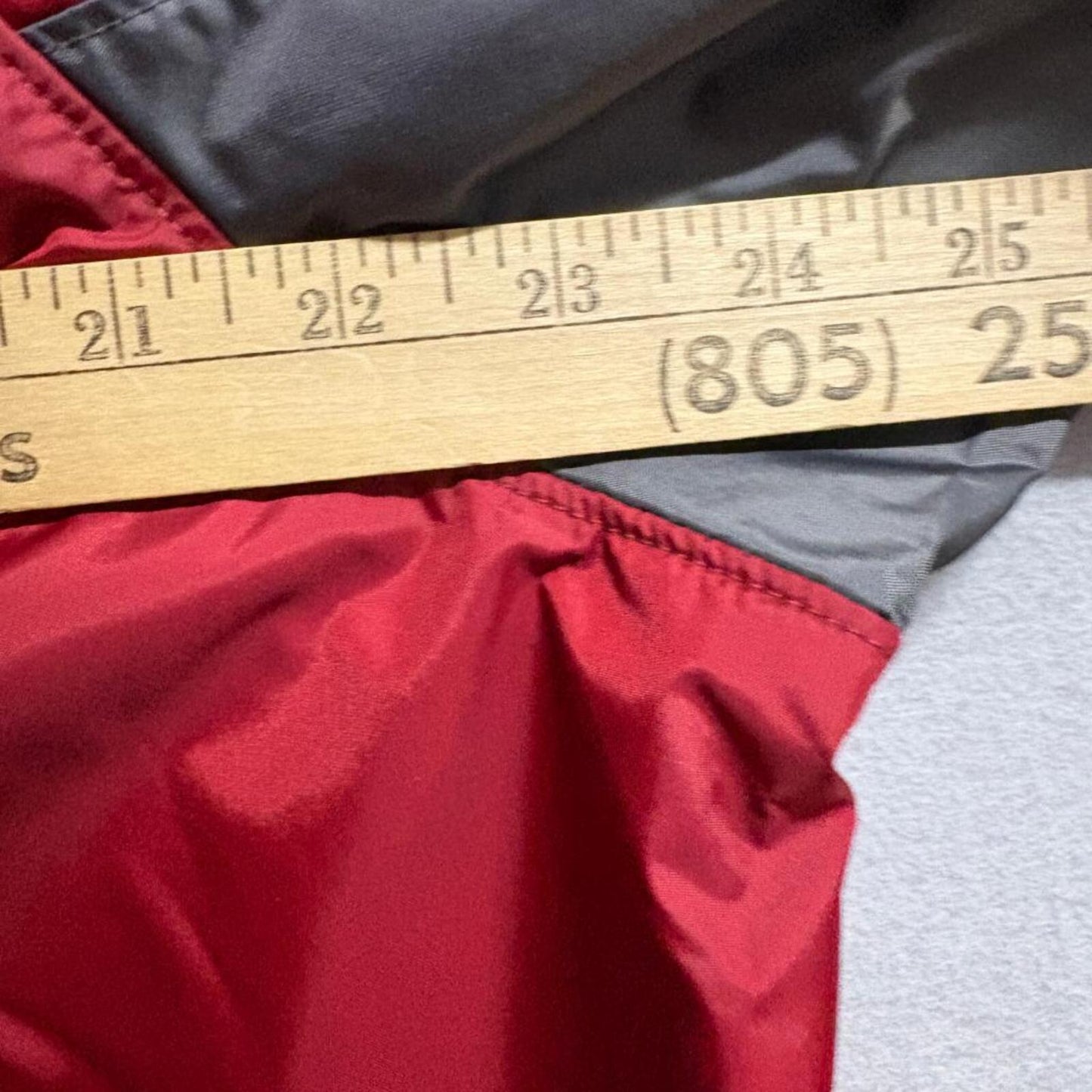 Cabelas 4Most Repel Rain Jacket Mens XL Red Gray Hooded Waterproof Windbreaker