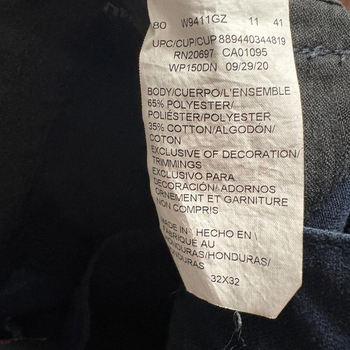 Dickies Flex Mens 32x32 Navy Blue Straight Leg Chino Work Pants WP150DN