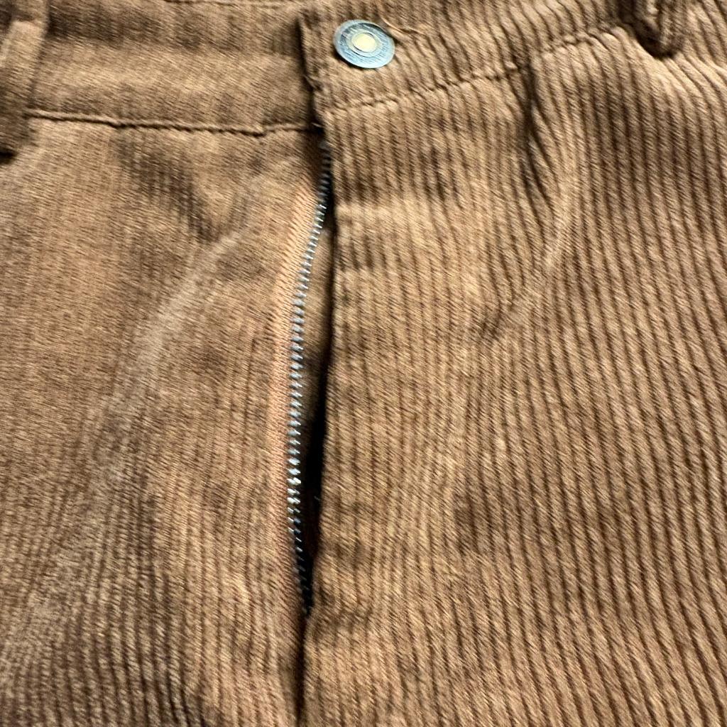Shein Corduroy Cargo Pants Womens Small Brown Wide Leg High Rise Nds Zipper