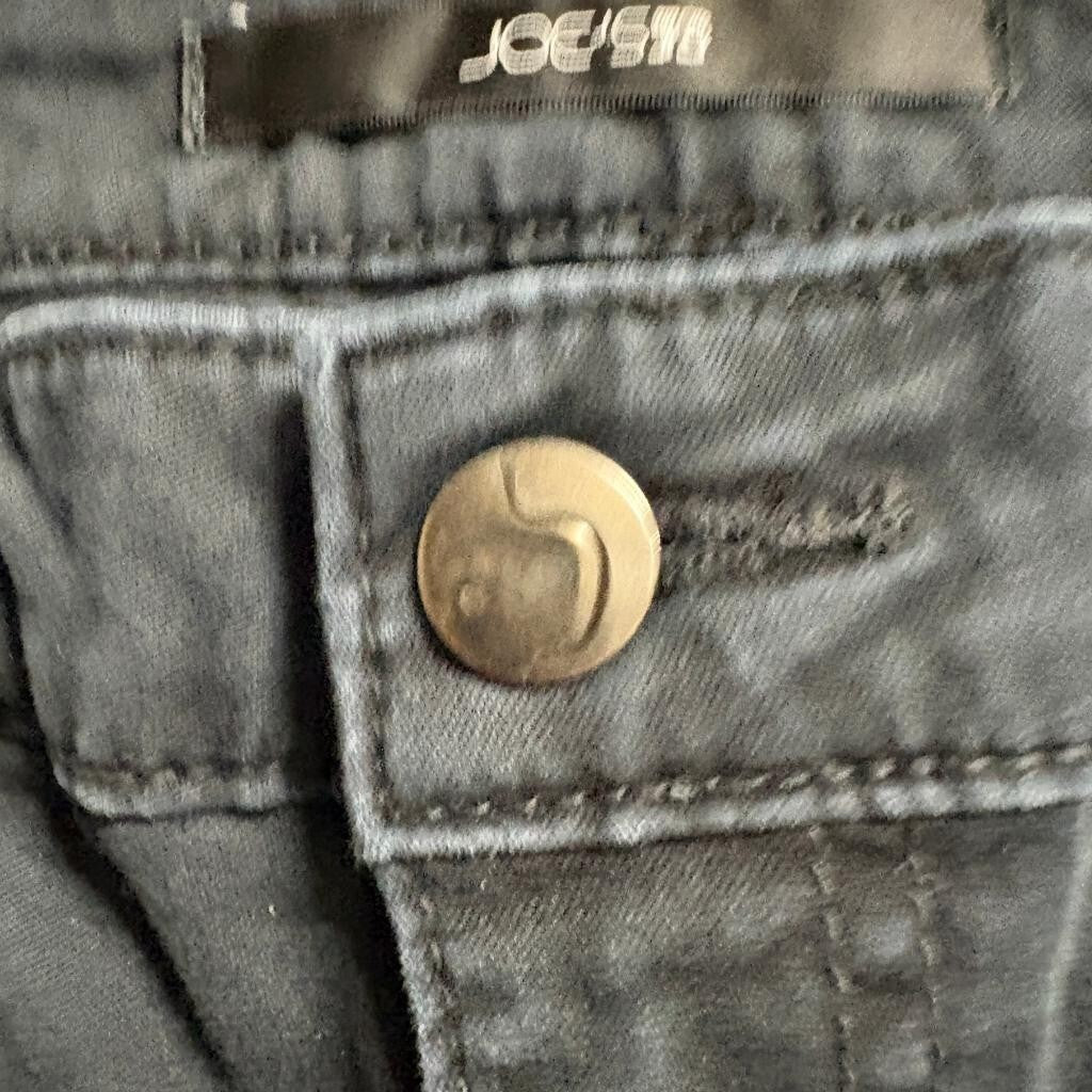 Joe's Jeans Womens 28 Black Skinny Jeans Multi Zip Pockets Stretch Denim
