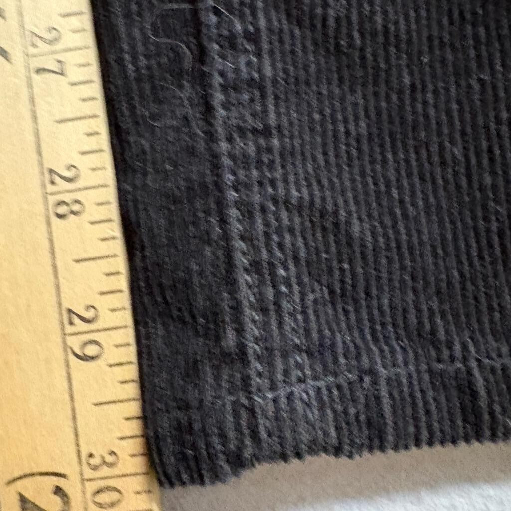 H&M Divided Corduroy Pants Womens Size 18 Black Wide Leg High Rise 100% Cotton