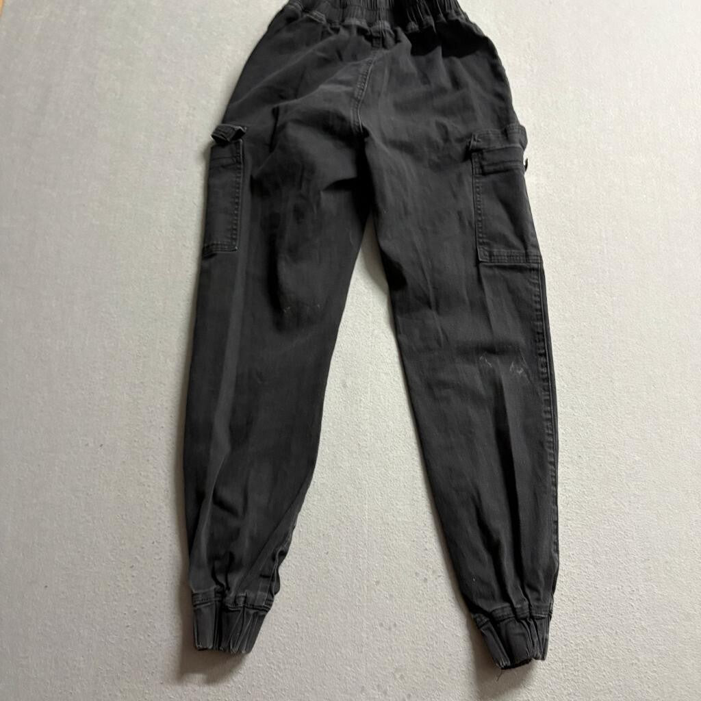 Hot Topic Cargo Jogger Pants Womens XS Black High Rise Elastic Waist Utility