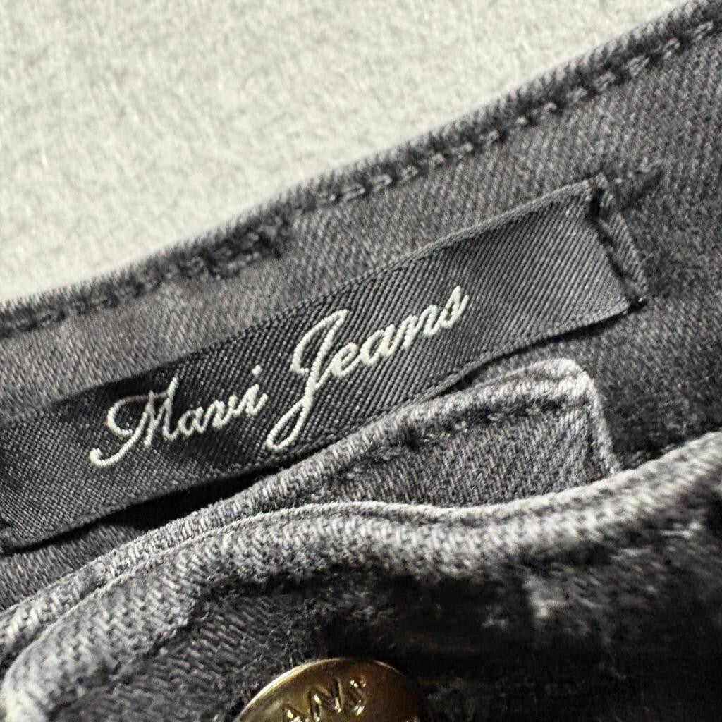 Mavi Alissa Ankle Jeans Womens 25 Black High Rise Super Skinny Rhinestone Stripe