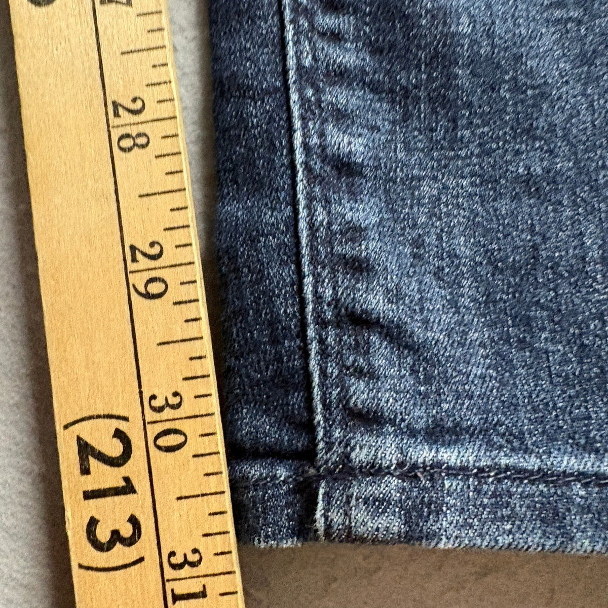 Hudson Jeans Womens 31 Skinny Dark Wash Stretch Denim Blue Pants Cuffed Inseam